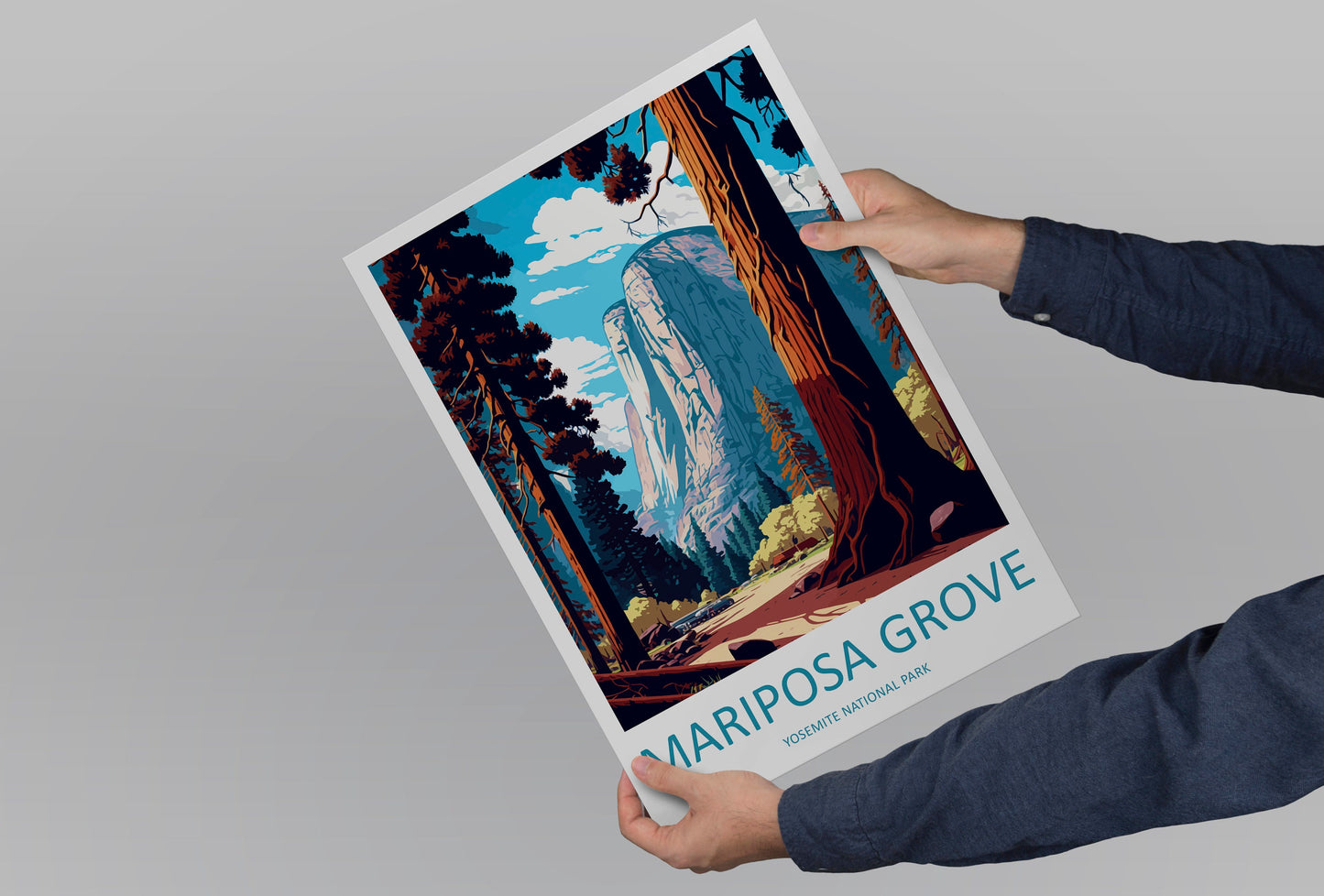 Yosemite Mariposa Grove Travel Print Wall Art Yosemite Glacier Point Wall Hanging Home Décor Glacier Point Gift Art Lovers California Art