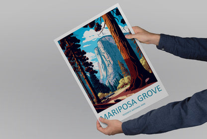 Yosemite Mariposa Grove Travel Print Wall Art Yosemite Glacier Point Wall Hanging Home Décor Glacier Point Gift Art Lovers California Art