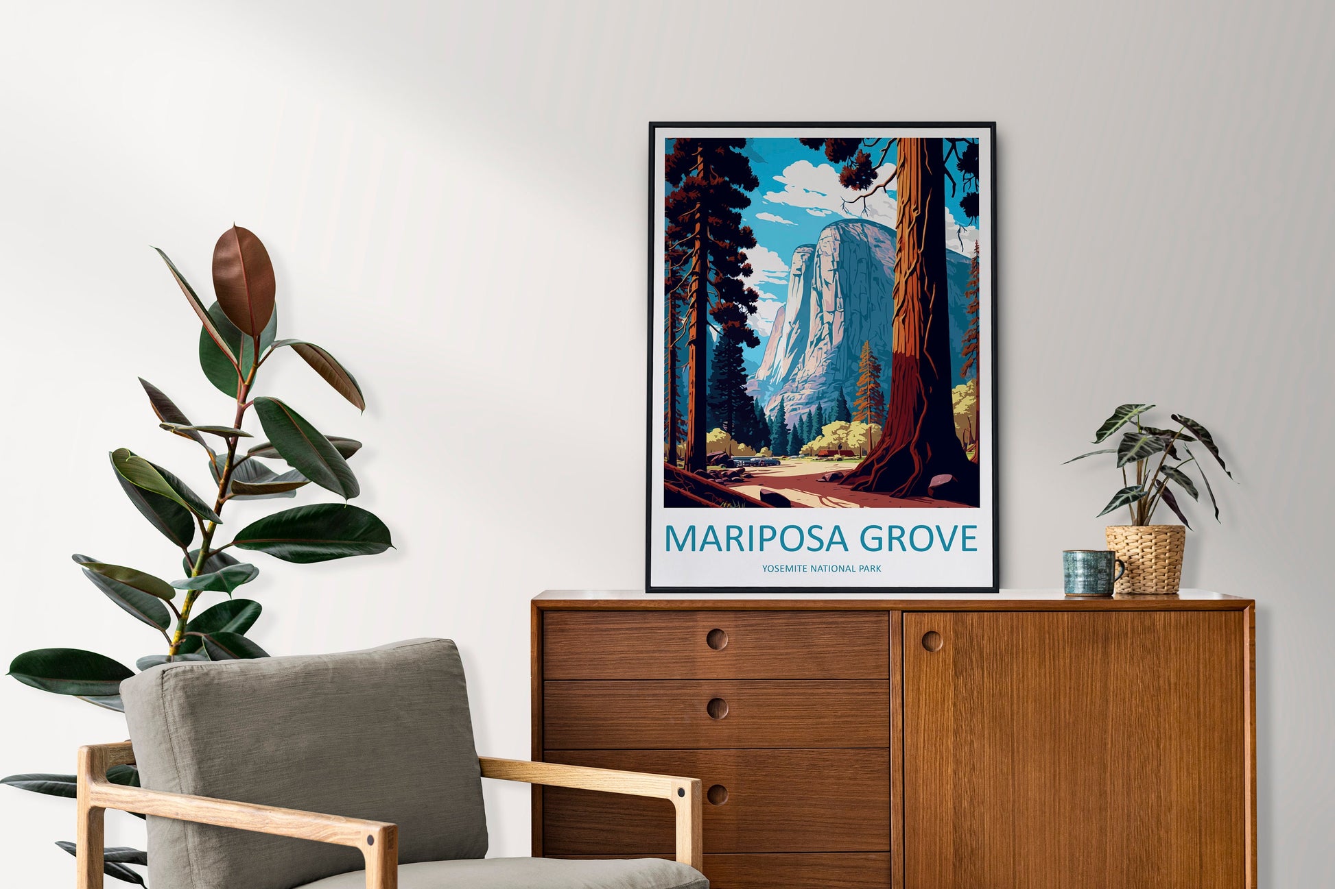 Yosemite Mariposa Grove Travel Print Wall Art Yosemite Glacier Point Wall Hanging Home Décor Glacier Point Gift Art Lovers California Art