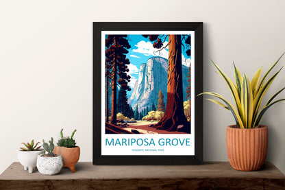 Yosemite Mariposa Grove Travel Print Wall Art Yosemite Glacier Point Wall Hanging Home Décor Glacier Point Gift Art Lovers California Art