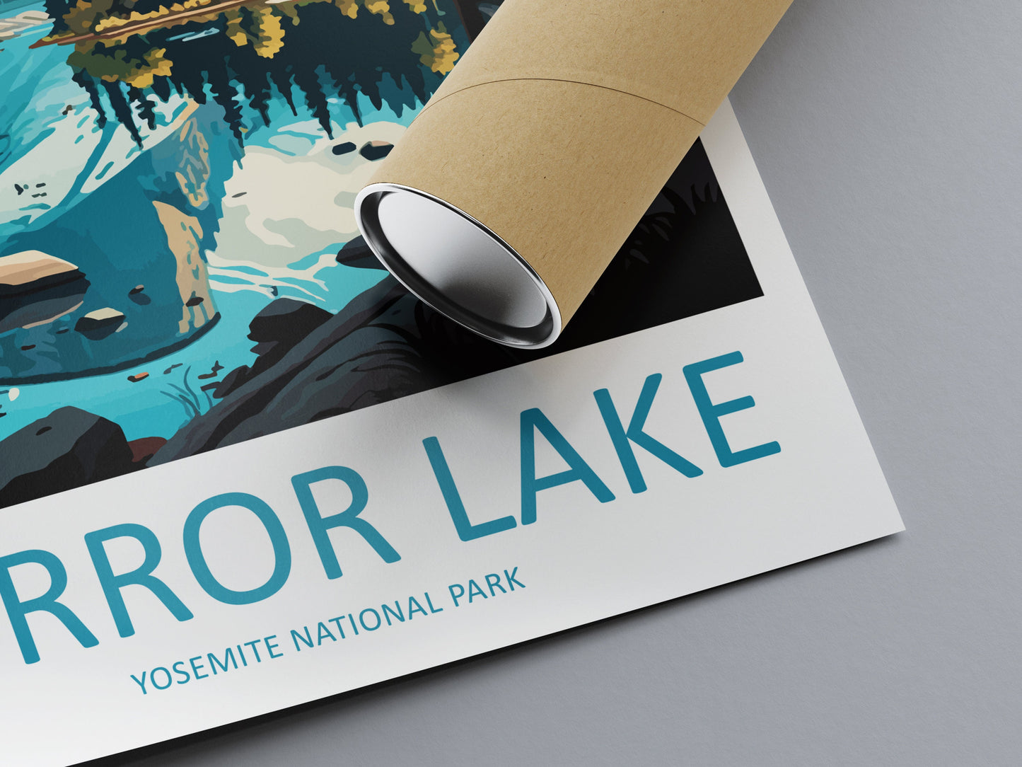 Yosemite Mirror Lake Travel Print Wall Art Yosemite Mirror Lake Wall Hanging Home Décor Mirror Lake Gift Art Lovers California Art