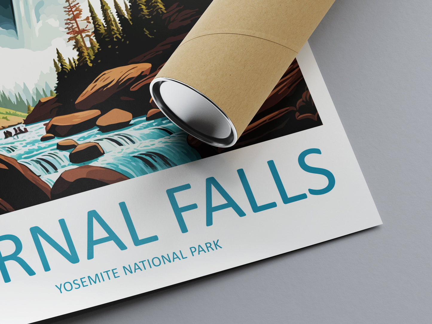 Yosemite Vernal Falls Travel Print Wall Art Yosemite Vernal Falls Wall Hanging Home Décor Vernal Falls Gift Art Lovers California Art