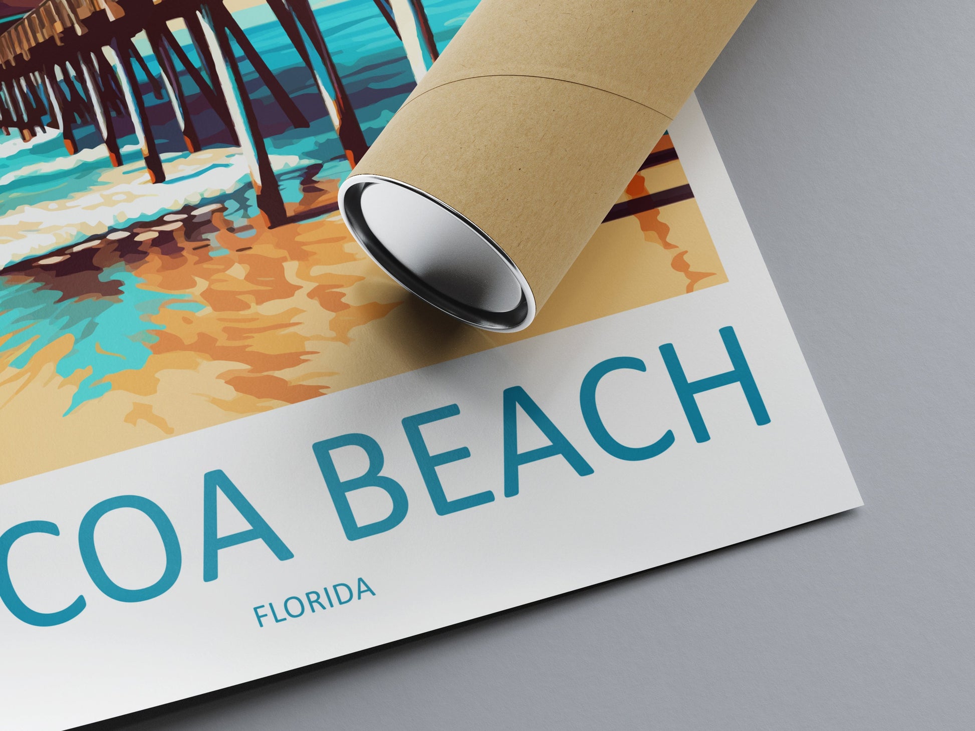 Cocoa Beach Travel Print Wall Art Cocoa Beach Wall Hanging Home Décor Cocoa Beach Gift Art Lovers Florida Art Lover Gift