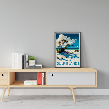 Gulf Islands National Seashore Travel Print Wall Art Gulf Islands Wall Hanging Home Décor Gulf Islands Gift Art Lovers Florida Art Lover