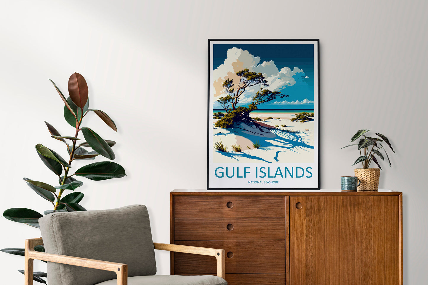 Gulf Islands National Seashore Travel Print Wall Art Gulf Islands Wall Hanging Home Décor Gulf Islands Gift Art Lovers Florida Art Lover