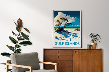 Gulf Islands National Seashore Travel Print Wall Art Gulf Islands Wall Hanging Home Décor Gulf Islands Gift Art Lovers Florida Art Lover