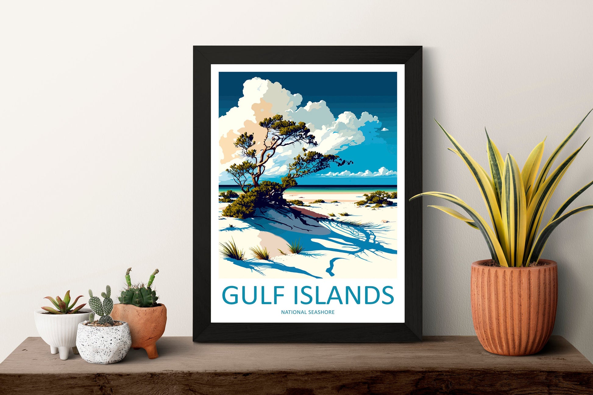 Gulf Islands National Seashore Travel Print Wall Art Gulf Islands Wall Hanging Home Décor Gulf Islands Gift Art Lovers Florida Art Lover