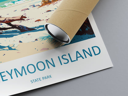 Honeymoon Islands State Park Travel Print Wall Art Honeymoon Islands Wall Hanging Home Décor Honeymoon Islands Gift Art Lovers Florida Art