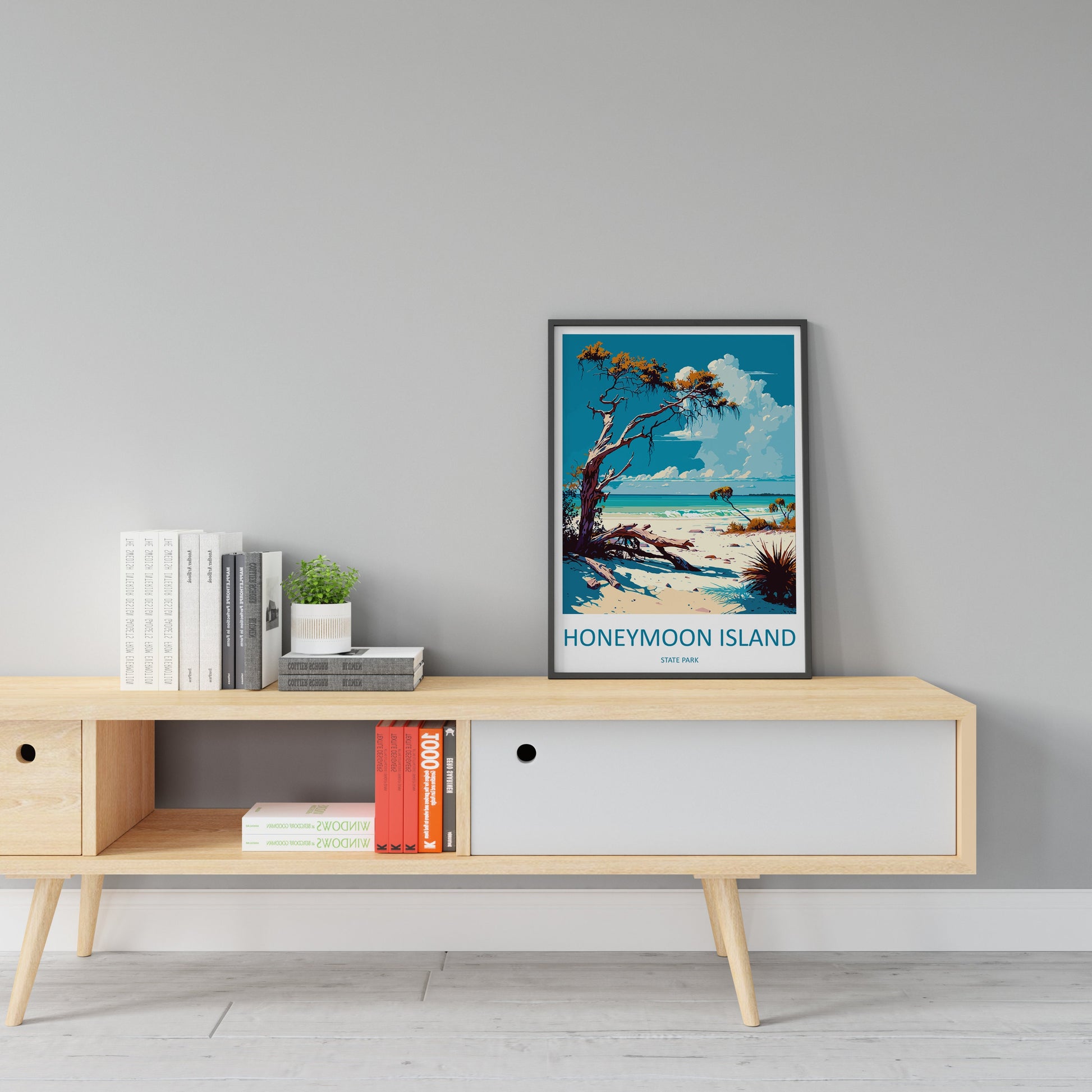 Honeymoon Islands State Park Travel Print Wall Art Honeymoon Islands Wall Hanging Home Décor Honeymoon Islands Gift Art Lovers Florida Art