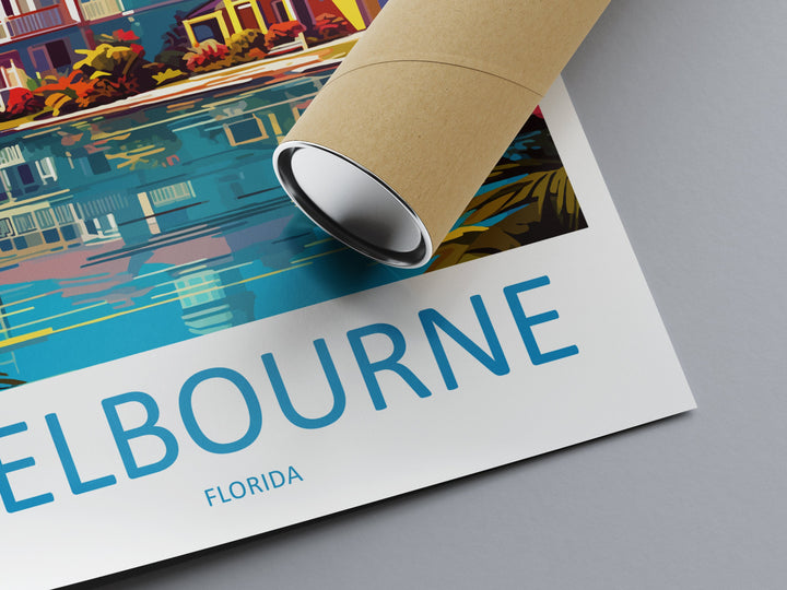 Melbourne Florida Travel Print Wall Art Melbourne Florida Wall Hanging Home Décor Melbourne Florida Gift Art Lovers Florida Art