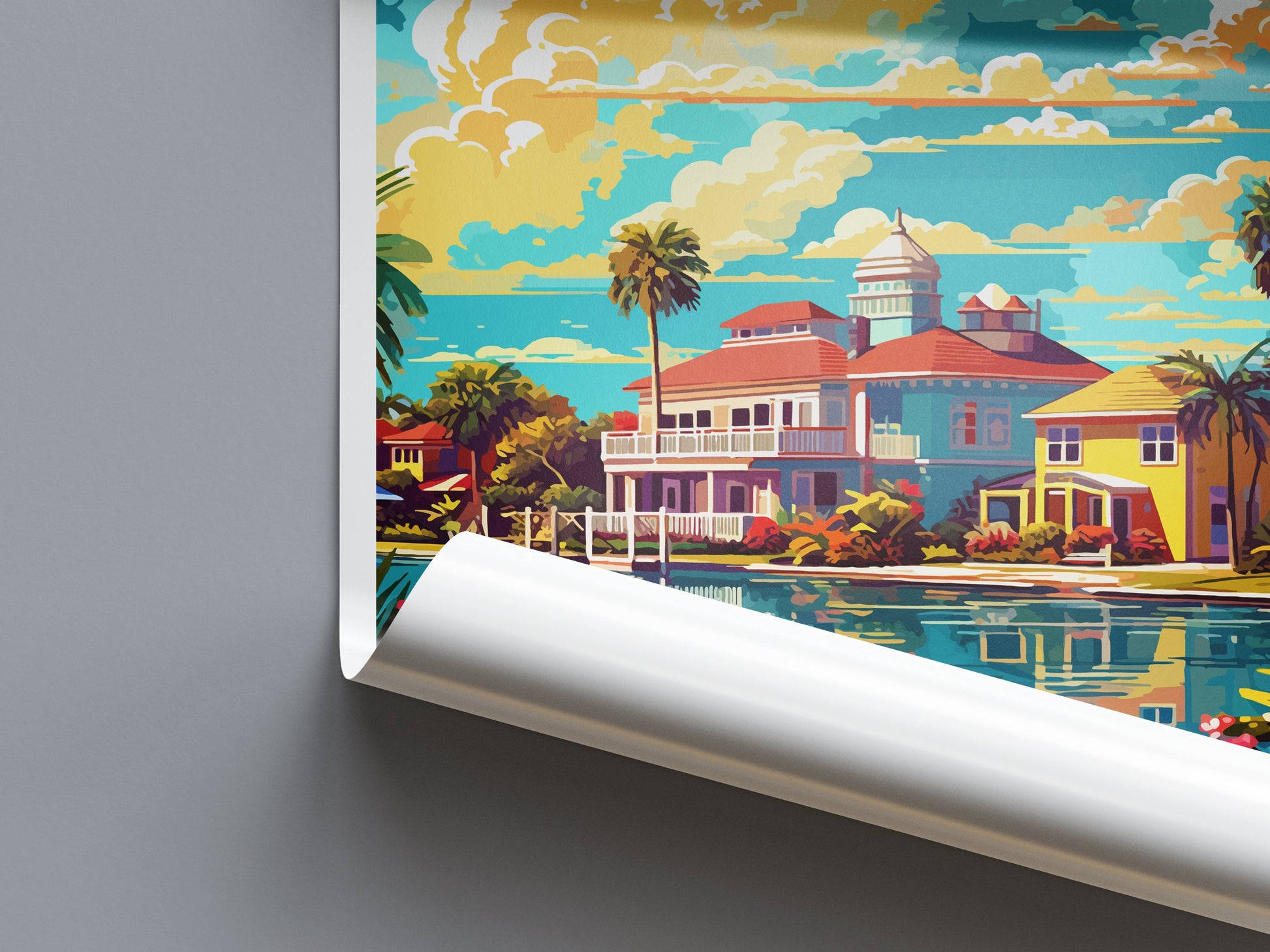 Melbourne Florida Travel Print Wall Art Melbourne Florida Wall Hanging Home Décor Melbourne Florida Gift Art Lovers Florida Art