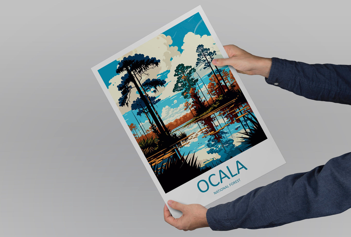 Ocala National Forest Travel Print Wall Art Ocala National Forest Wall Hanging Home Décor Ocala National Forest Gift Art Lovers