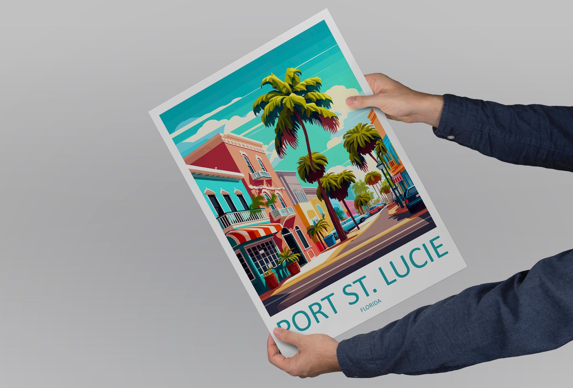 Port St. Lucie Travel Print Wall Art Port St. Lucie Wall Hanging Home Décor Port St. Lucie Gift Art Lovers Gift Beach Florida Port St. Lucie