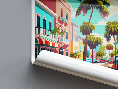 Port St. Lucie Travel Print Wall Art Port St. Lucie Wall Hanging Home Décor Port St. Lucie Gift Art Lovers Gift Beach Florida Port St. Lucie