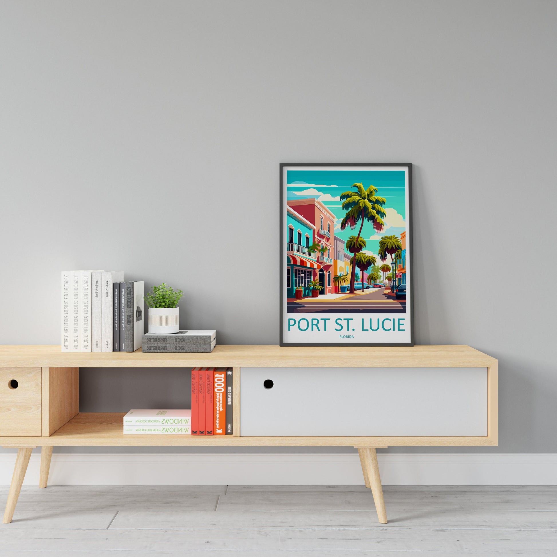 Port St. Lucie Travel Print Wall Art Port St. Lucie Wall Hanging Home Décor Port St. Lucie Gift Art Lovers Gift Beach Florida Port St. Lucie
