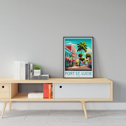 Port St. Lucie Travel Print Wall Art Port St. Lucie Wall Hanging Home Décor Port St. Lucie Gift Art Lovers Gift Beach Florida Port St. Lucie
