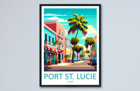 Port St. Lucie Travel Print Wall Art Port St. Lucie Wall Hanging Home Décor Port St. Lucie Gift Art Lovers Gift Beach Florida Port St. Lucie