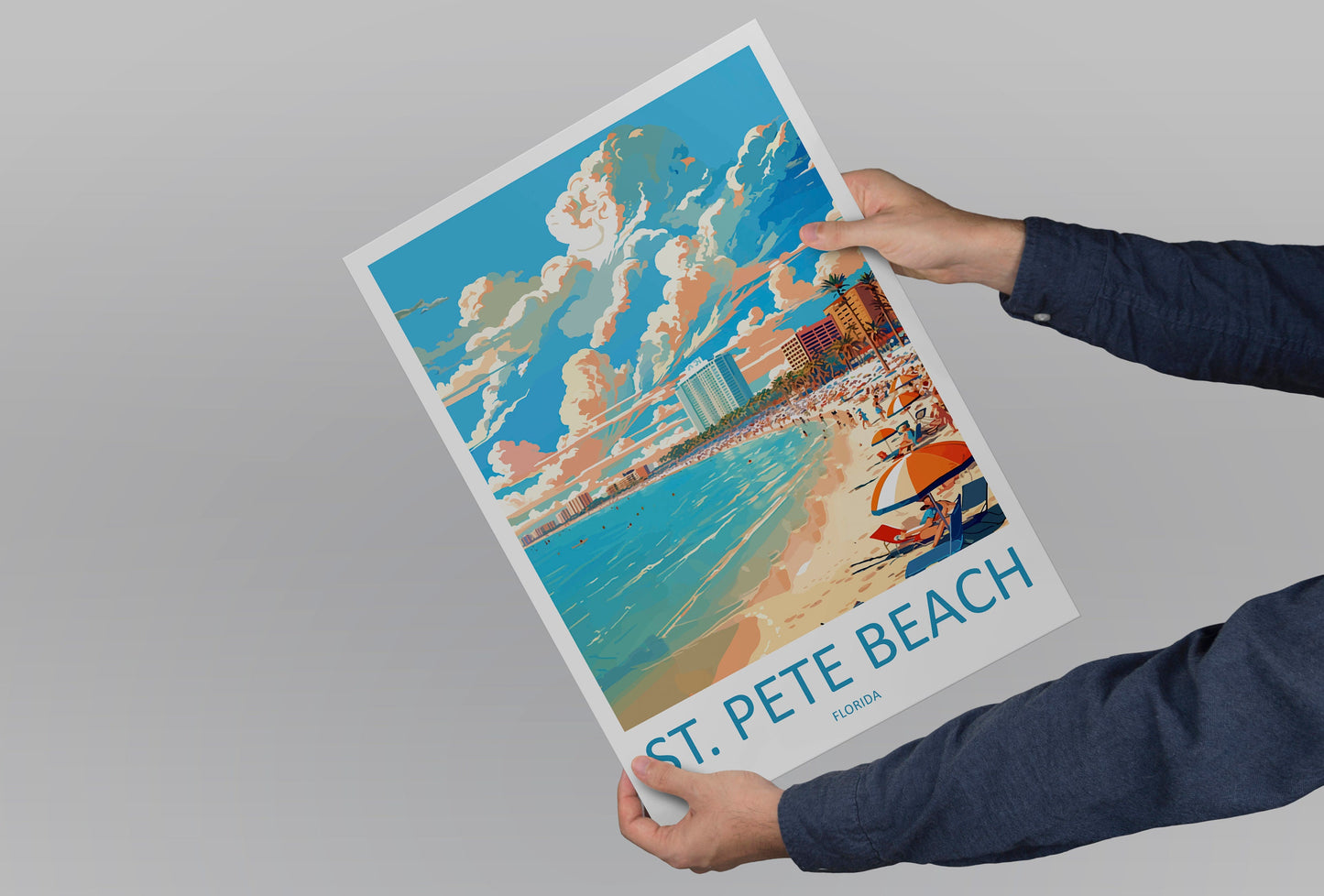 St. Pete Beach Travel Print Wall Art St. Pete Beach Wall Hanging Home Décor St. Pete Beach Gift Art Lovers Gift Beach Florida St. Pete Beach