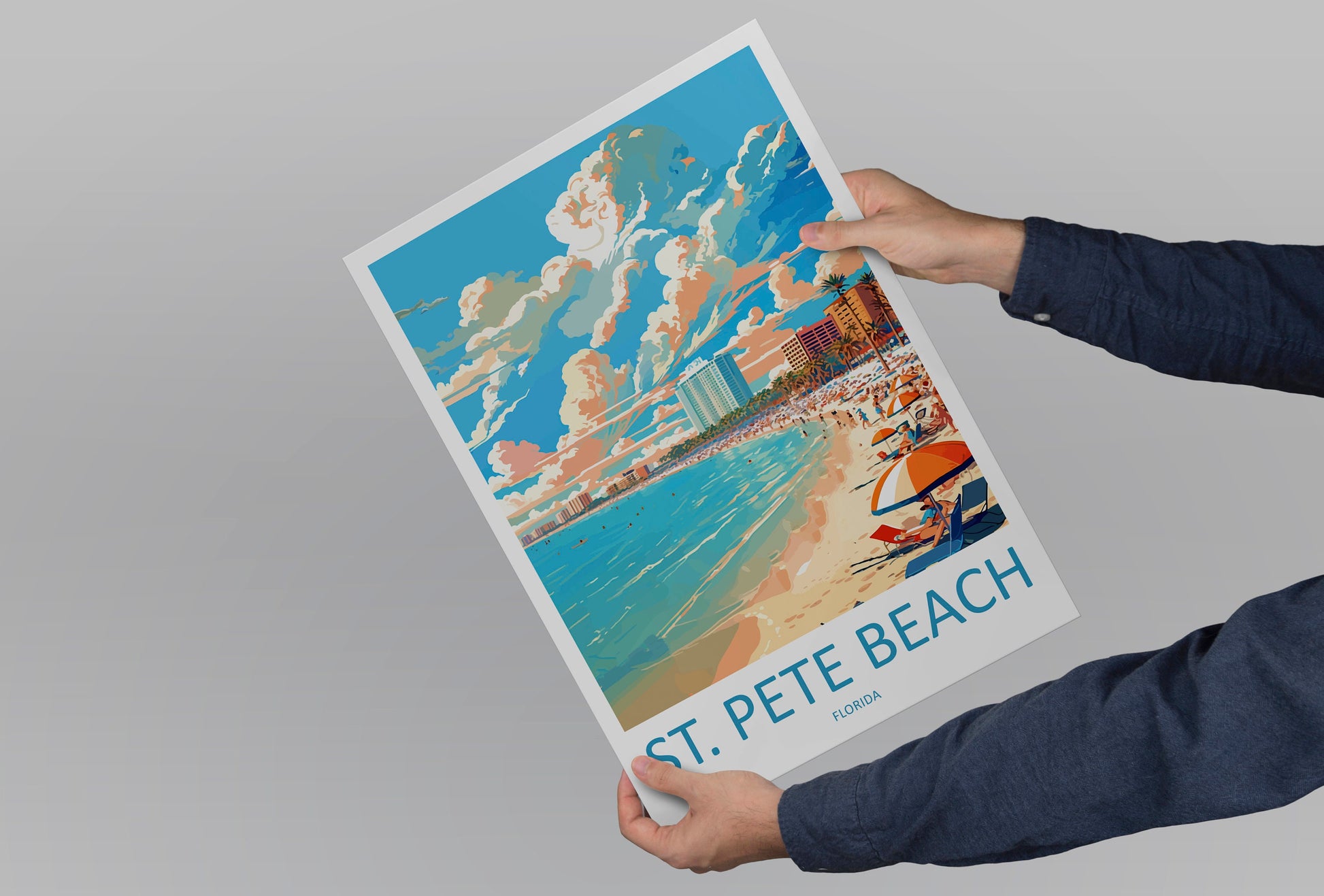 St. Pete Beach Travel Print Wall Art St. Pete Beach Wall Hanging Home Décor St. Pete Beach Gift Art Lovers Gift Beach Florida St. Pete Beach
