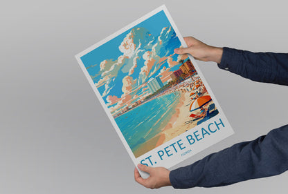 St. Pete Beach Travel Print Wall Art St. Pete Beach Wall Hanging Home Décor St. Pete Beach Gift Art Lovers Gift Beach Florida St. Pete Beach
