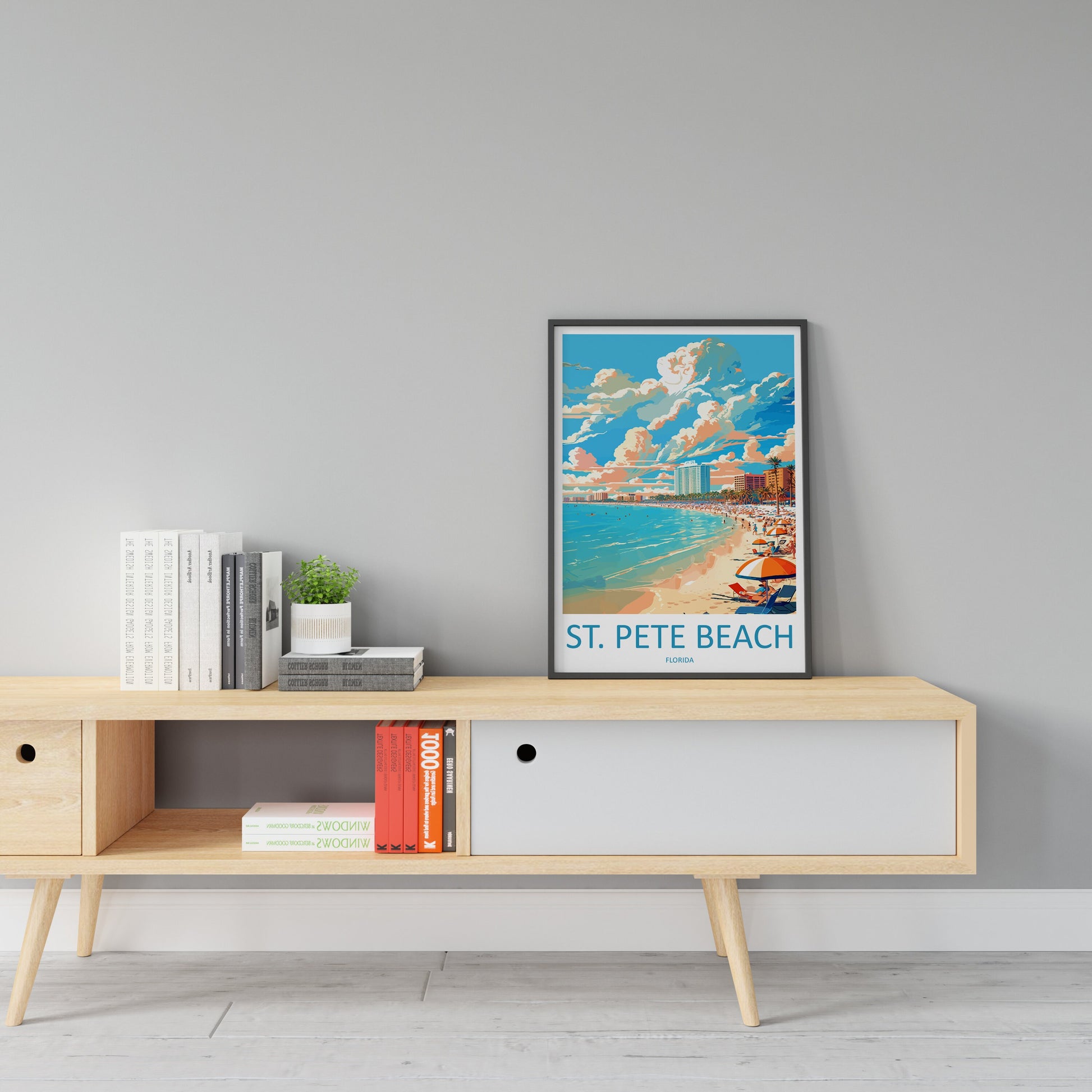 St. Pete Beach Travel Print Wall Art St. Pete Beach Wall Hanging Home Décor St. Pete Beach Gift Art Lovers Gift Beach Florida St. Pete Beach