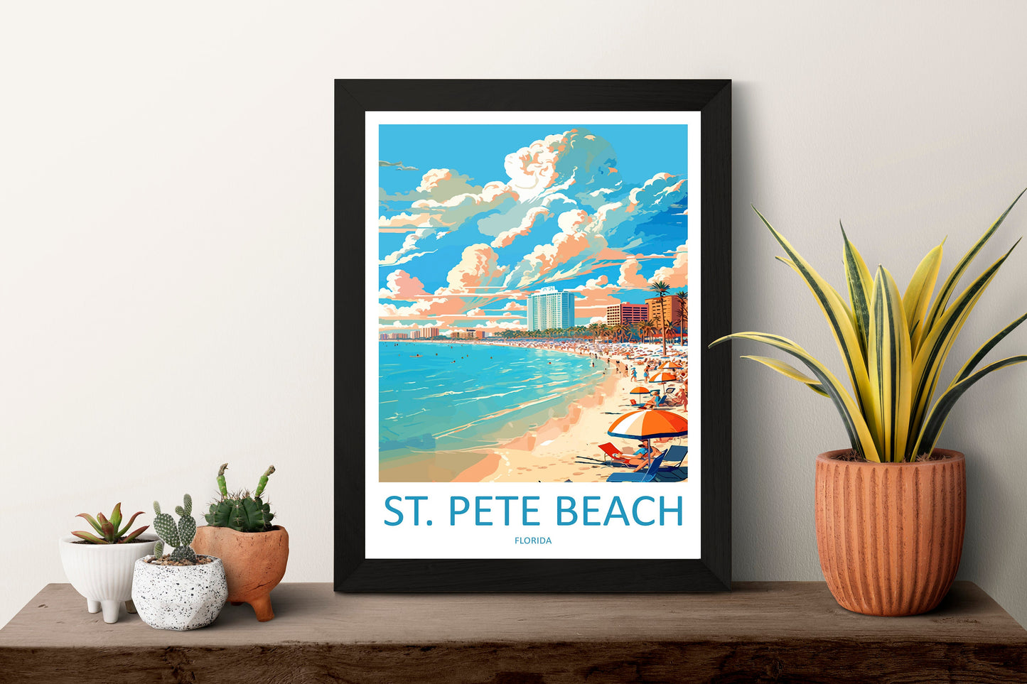 St. Pete Beach Travel Print Wall Art St. Pete Beach Wall Hanging Home Décor St. Pete Beach Gift Art Lovers Gift Beach Florida St. Pete Beach