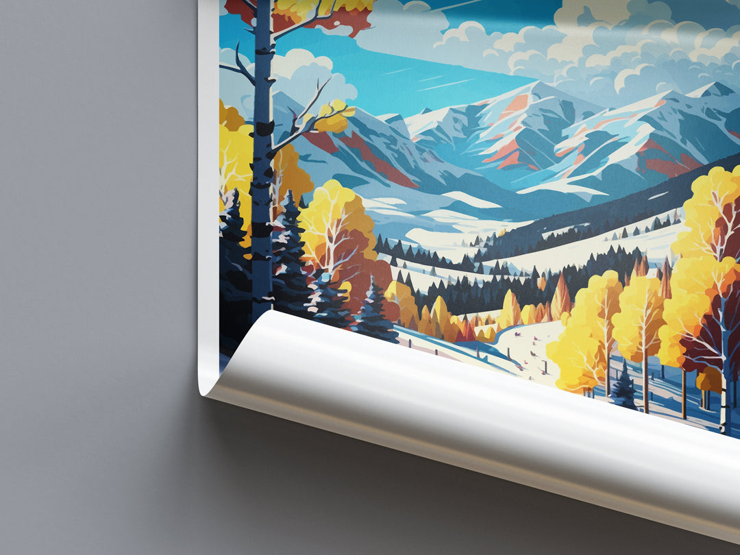 Aspen Ski Resort Travel Print Wall Art Aspen Ski Resort Wall Hanging Home Décor Aspen Ski Resort Gift Art Lovers Colorado Art Lover Gift