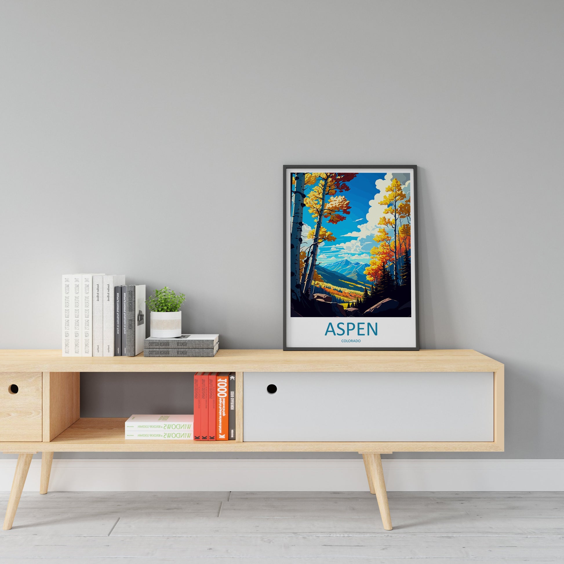 Aspen Ski Resort Travel Print Wall Art Aspen Ski Resort Wall Hanging Home Décor Aspen Ski Resort Gift Art Lovers Colorado Art Lover Gift