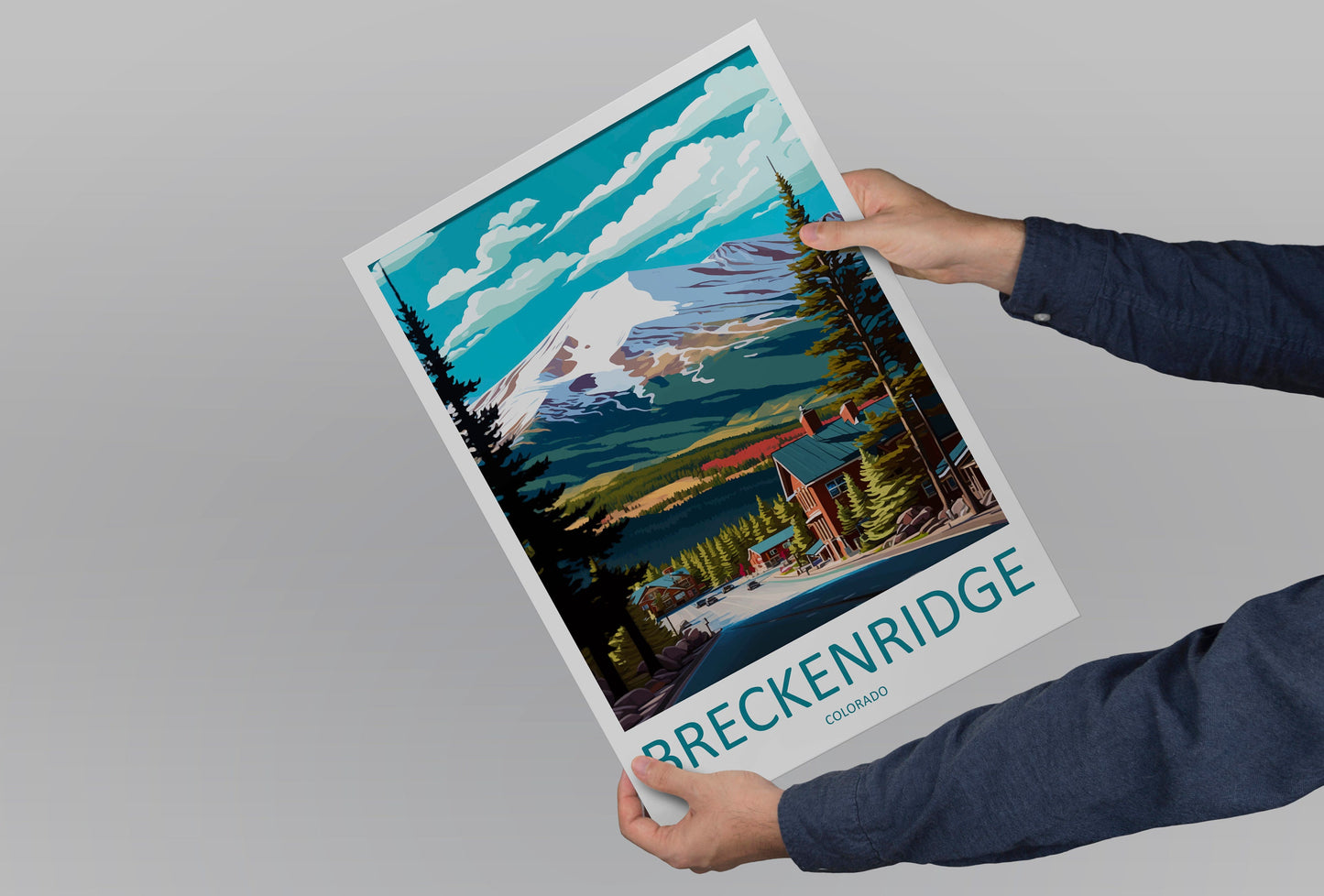 Breckenridge Travel Print Wall Art Breckenridge Wall Hanging Home Décor Breckenridge Gift Art Lovers Colorado Art Lover Gift