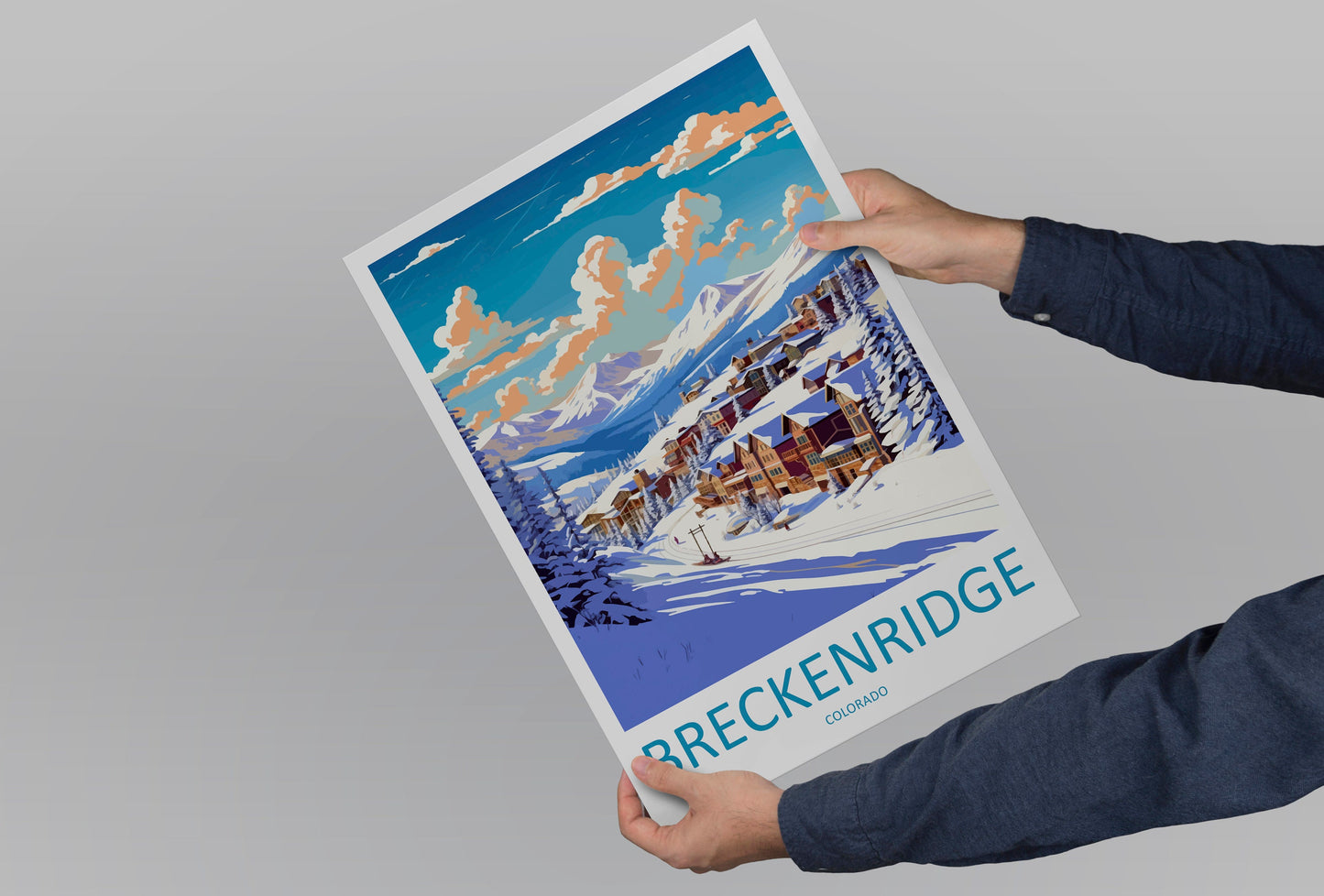 Breckenridge Travel Print Wall Art Breckenridge Wall Hanging Home Décor Breckenridge Gift Art Lovers Colorado Art Lover Gift