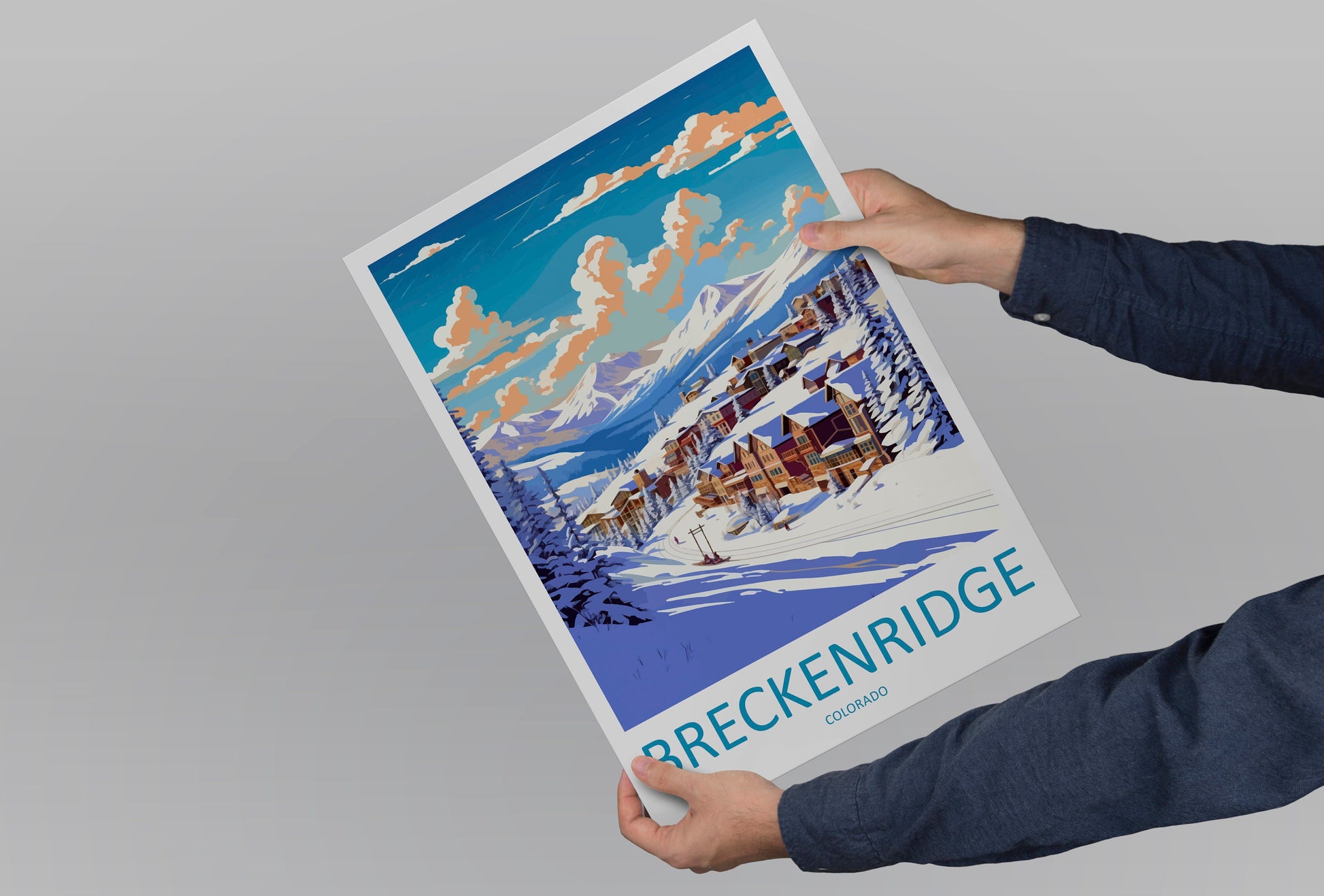 Breckenridge Travel Print Wall Art Breckenridge Wall Hanging Home Décor Breckenridge Gift Art Lovers Colorado Art Lover Gift