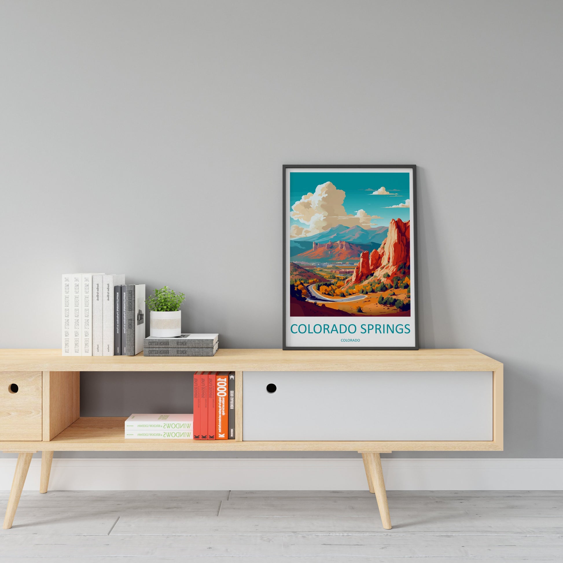 Colorado springs Travel Print Wall Art Colorado springs Wall Hanging Home Décor Colorado springs Gift Art Lovers Colorado Art Gift Lover
