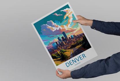 Denver Travel Print Wall Art Denver Wall Hanging Home Décor Denver Gift Art Lovers Colorado Art Gift Lover Print For Denver Lovers Print