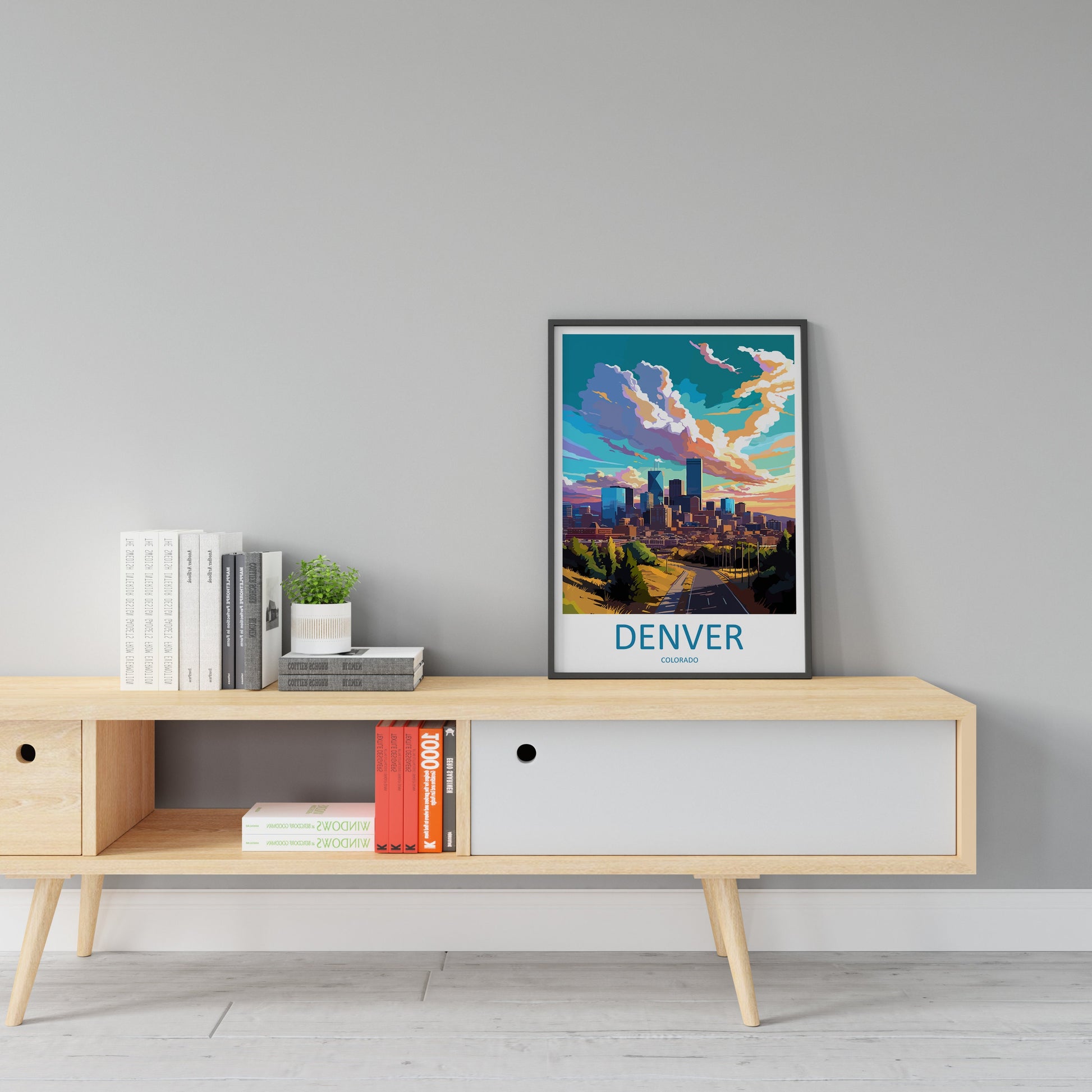 Denver Travel Print Wall Art Denver Wall Hanging Home Décor Denver Gift Art Lovers Colorado Art Gift Lover Print For Denver Lovers Print