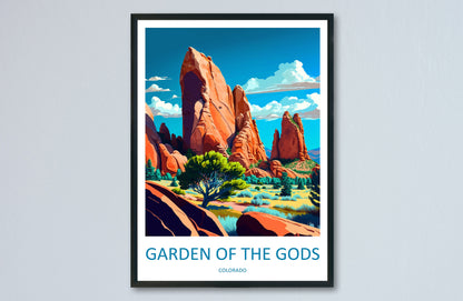 Gardens Of The Gods Travel Print Wall Art Gardens Of The Gods Wall Hanging Home Décor Gardens Of The Gods Gift Art Lovers Colorado Art Gift
