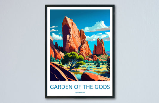 Gardens Of The Gods Travel Print Wall Art Gardens Of The Gods Wall Hanging Home Décor Gardens Of The Gods Gift Art Lovers Colorado Art Gift
