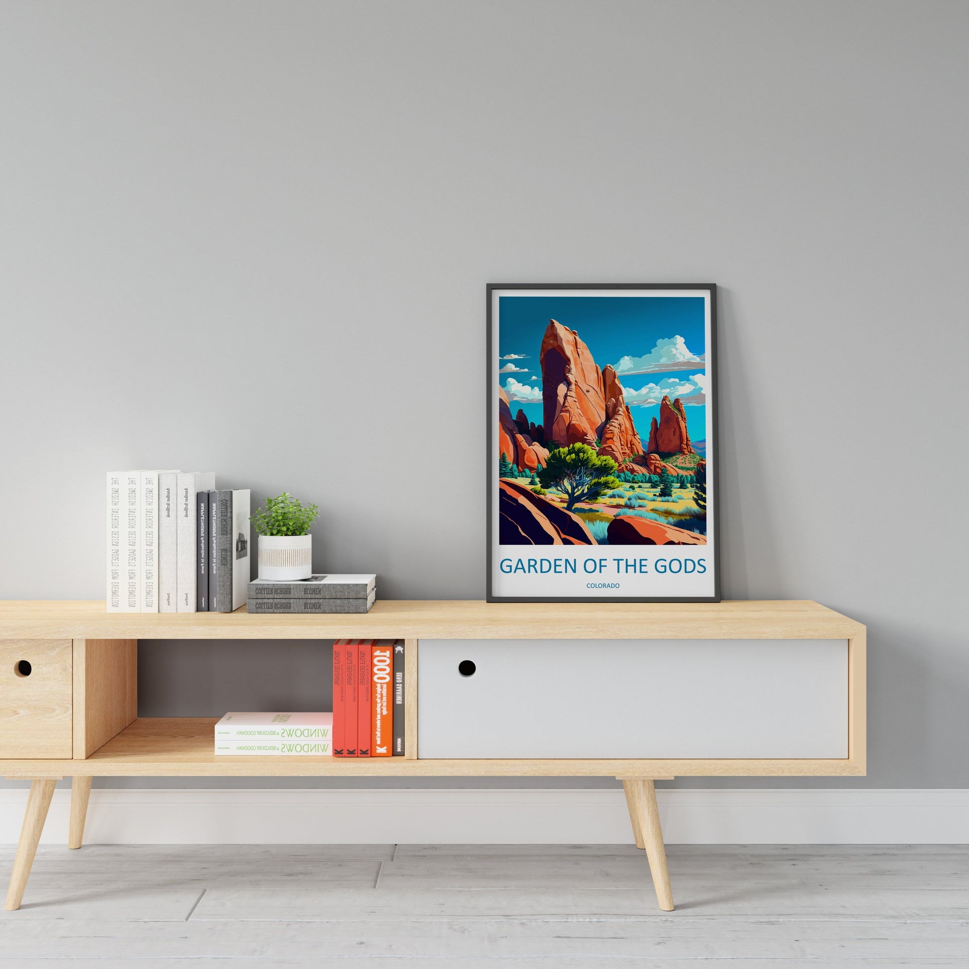 Gardens Of The Gods Travel Print Wall Art Gardens Of The Gods Wall Hanging Home Décor Gardens Of The Gods Gift Art Lovers Colorado Art Gift