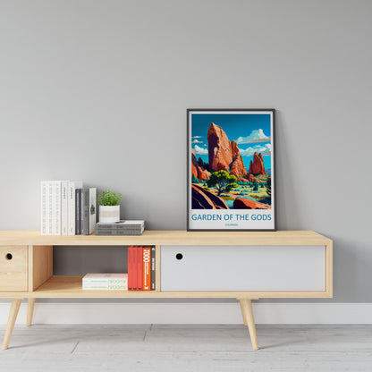 Gardens Of The Gods Travel Print Wall Art Gardens Of The Gods Wall Hanging Home Décor Gardens Of The Gods Gift Art Lovers Colorado Art Gift