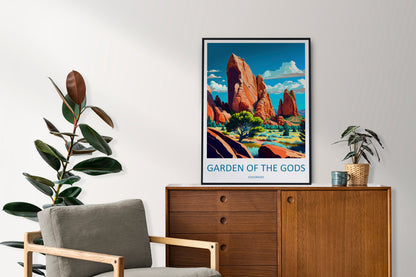 Gardens Of The Gods Travel Print Wall Art Gardens Of The Gods Wall Hanging Home Décor Gardens Of The Gods Gift Art Lovers Colorado Art Gift