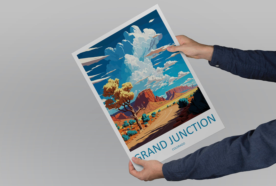 Grand Junction Travel Print Wall Art Grand Junction Wall Hanging Home Décor Grand Junction Gift Art Lovers Colorado Art Gift Lover Print