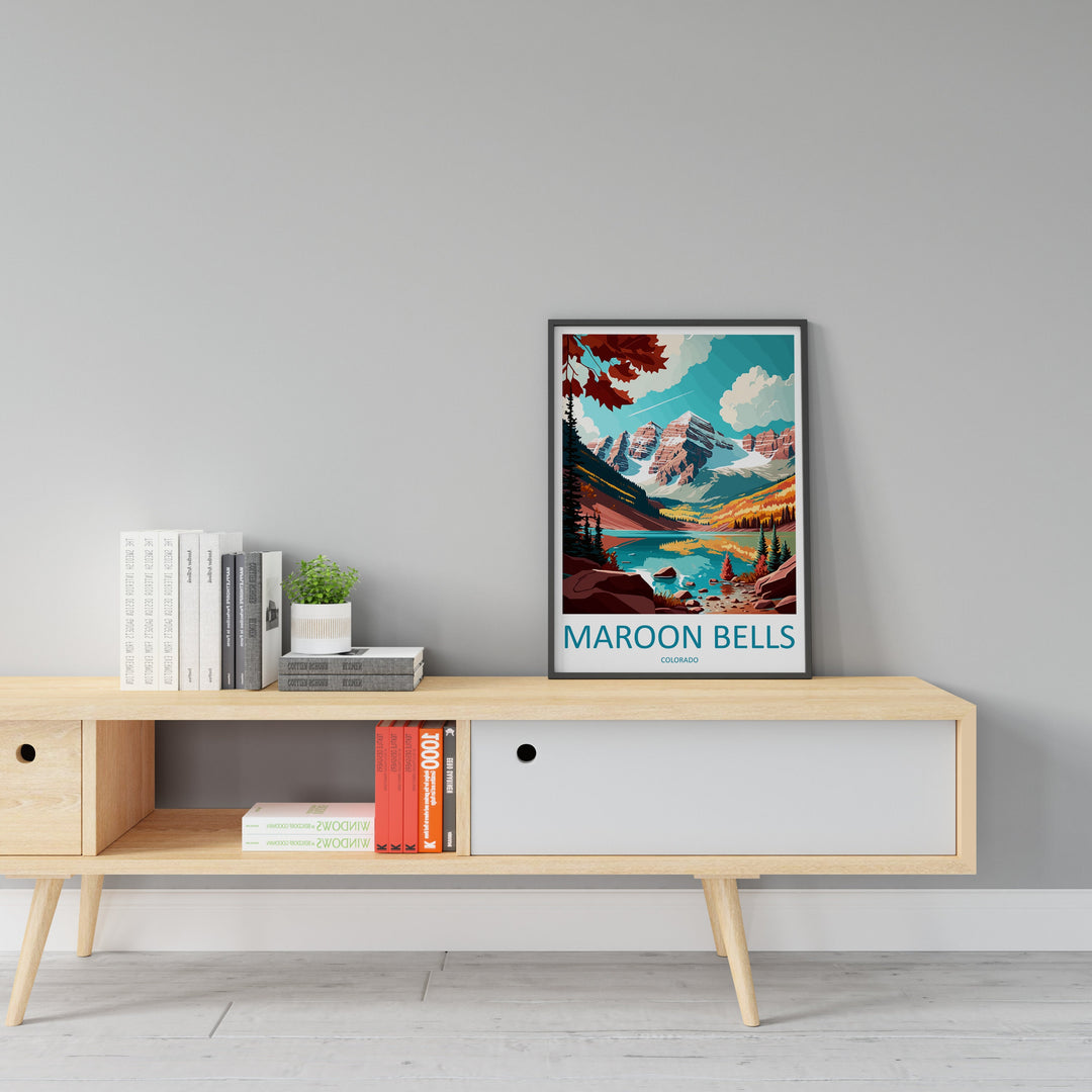 Maroon Bells Travel Print Wall Art Maroon Bells Wall Hanging Home Décor Maroon Bells Gift Art Lovers Colorado Art Gift Lover Print