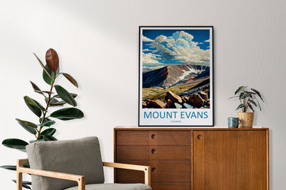 Mount Evans Travel Print Wall Art Mount Evans Wall Hanging Home Décor Mount Evans Gift Art Lovers Colorado Art Gift Lover Print