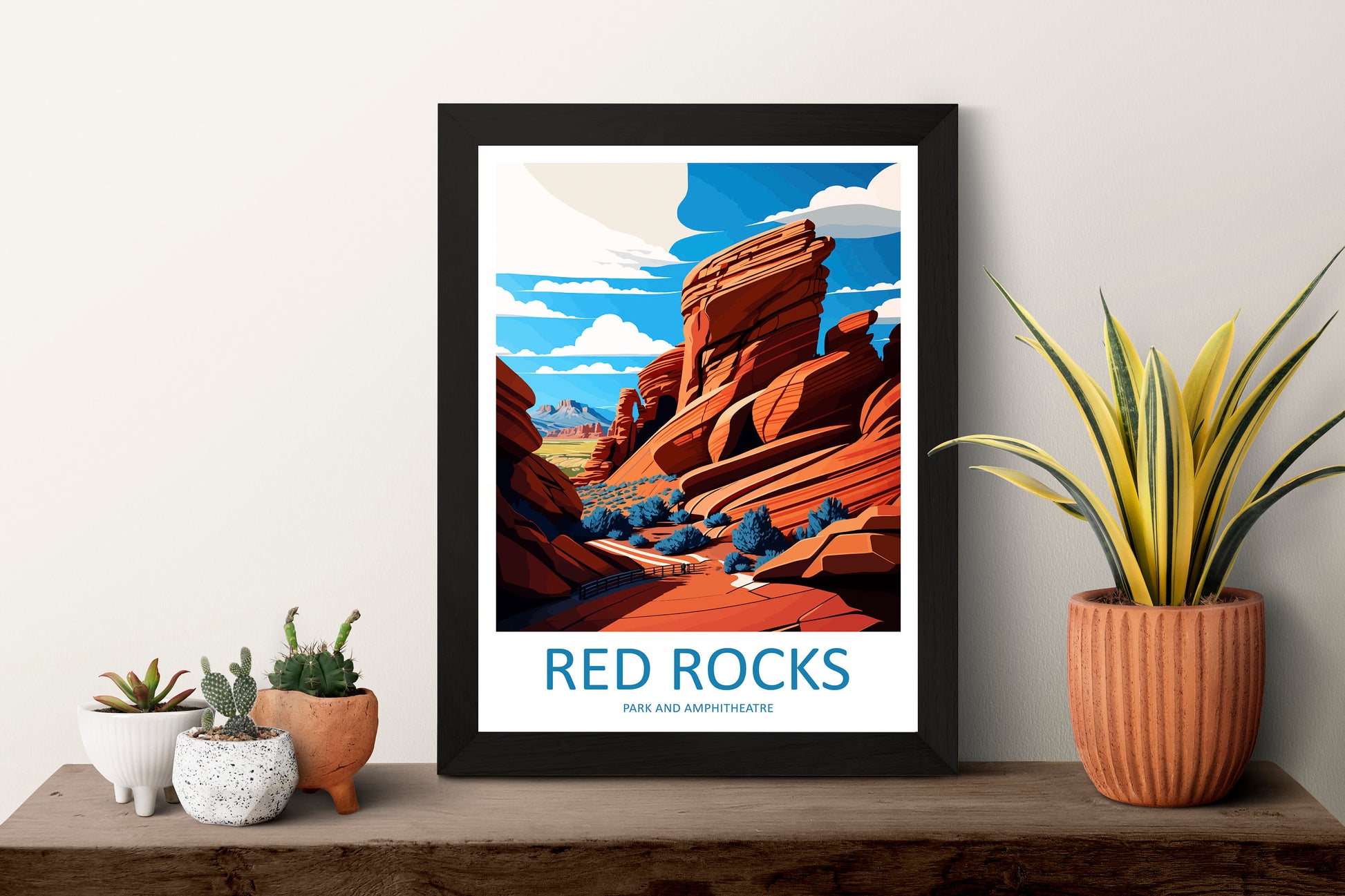 Red Rocks Park And Amphitheatre Travel Print Wall Art Red Rocks Park Wall Hanging Home Décor Red Rocks Park Gift Art Lovers Colorado Art