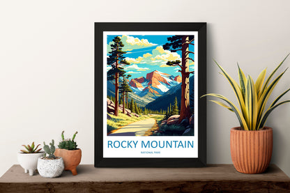 Rocky Mountain National Park Travel Print Wall Art Rocky Mountain Wall Hanging Home Décor Rocky Mountain Gift Art Lovers Colorado Art