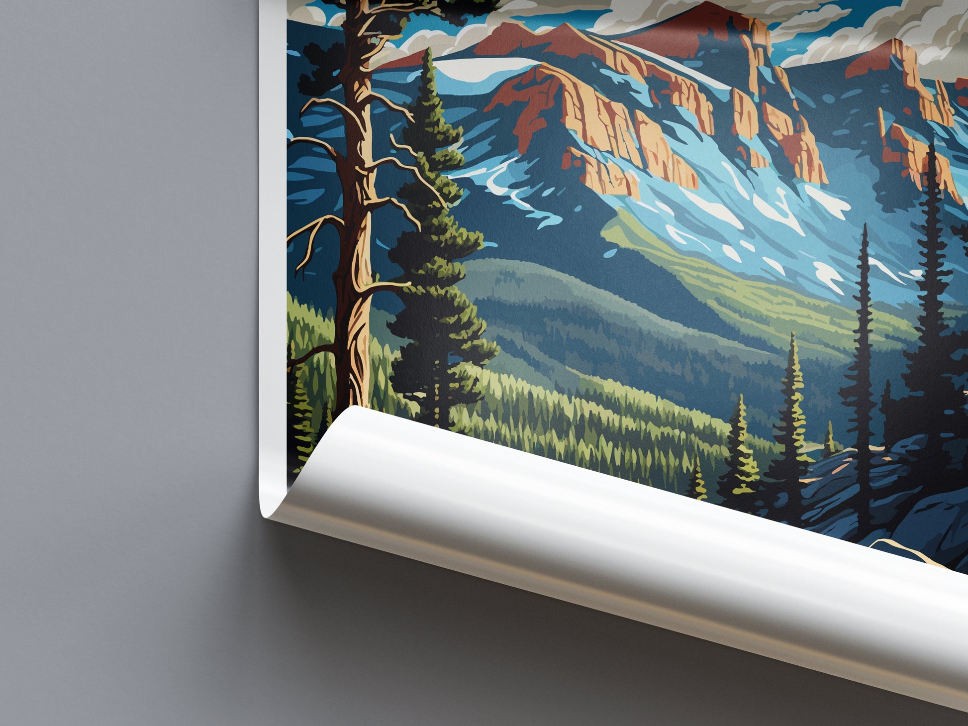 Rocky Mountain National Park Travel Print Wall Art Rocky Mountain Wall Hanging Home Décor Rocky Mountain Gift Art Lovers Colorado Art