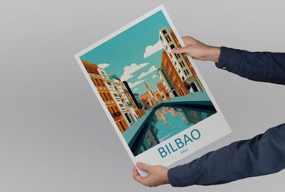 Bilbao Travel Print Wall Art Bilbao Wall Hanging Home Décor Bilbao Gift Art Lovers Spain Art Lover Gift Bilbao Wall Décor Bilbao Spain Print