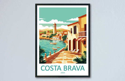 Costa Brava Travel Print Wall Art Costa Brava Wall Hanging Home Décor Costa Brava Gift Art Lovers Spain Art Lover Gift Costa Brava Art Print