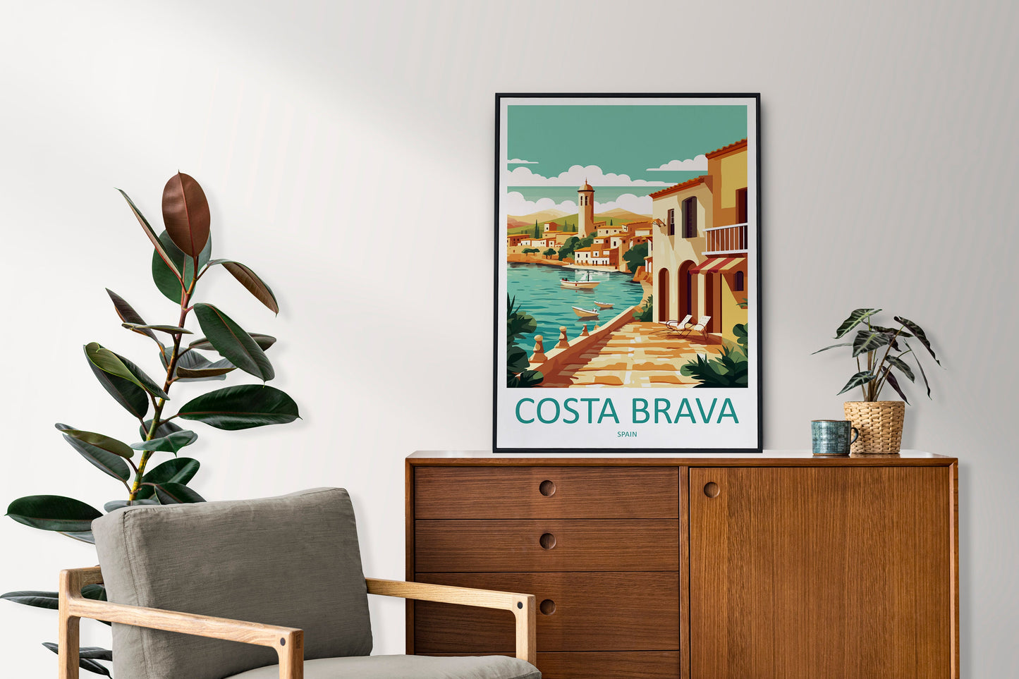 Costa Brava Travel Print Wall Art Costa Brava Wall Hanging Home Décor Costa Brava Gift Art Lovers Spain Art Lover Gift Costa Brava Art Print