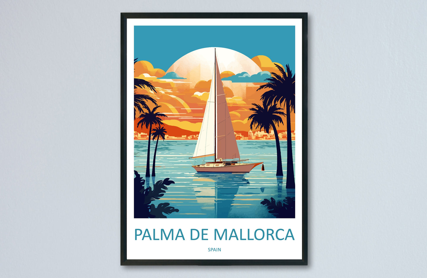 Palma De mallorca Travel Print Wall Art Palma De mallorca Wall Hanging Home Décor Palma De mallorca Gift Art Lovers Spain Art Lover Gift