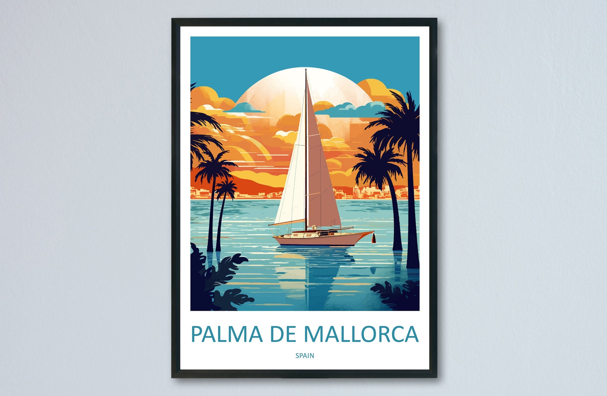 Palma De mallorca Travel Print Wall Art Palma De mallorca Wall Hanging Home Décor Palma De mallorca Gift Art Lovers Spain Art Lover Gift